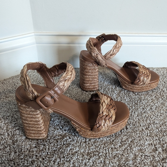 Marc Fisher Seclude Woven Platform Sandal sz 8.5 - Picture 1 of 7